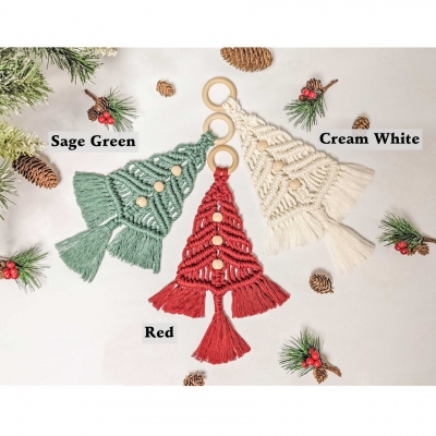 🎁Buy 2 FREE SHIPPING🎁|Macrame Christmas Tree DIY KIT, Craft Kit Wall Hanging