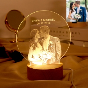 Personalized 3D Photo Night Light Gift for Birthday, Girlfriend, Boyfriend,Mother's Day, Valentine's Gift