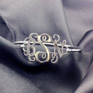 Personalized Monogram Bracelet Sterling Silver 925
