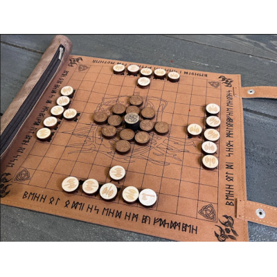Hnefatafl | Viking Chess (New Colors and 2 Sizes Available) Portable Roll-up Game - Personalized - A Very Unique Gift