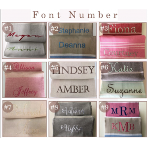 Turkish Beach Towel, Personalized Custom Bridesmaid Gift