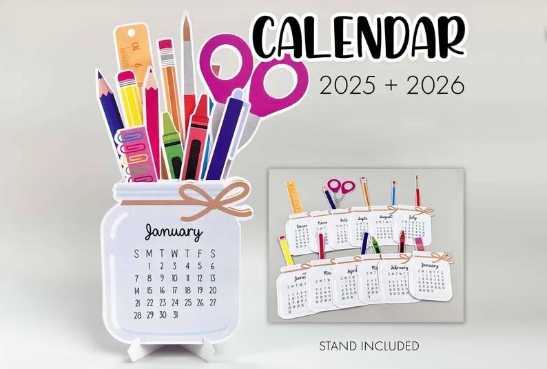 Mini desk calendars are perfect for decorating your desk and letting you know the month at a glance.