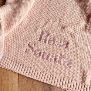 Personalized Embroidered Knit Baby Blanket, Hospital Newborn Outfit, Baby Shower Gift, Christening Baptism, Nursery Decor, Blanket with Name