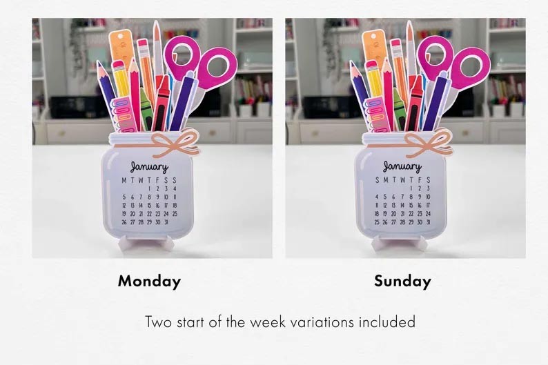 Mini desk calendars are perfect for decorating your desk and letting you know the month at a glance.