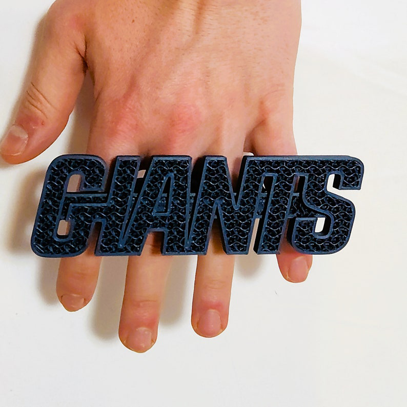 Personalized 3D-Printed Knuckle Rings, Sports Team Support Fan Gear, Football Team Support Cheer Fan Gear, Sport Fan Gift, Chunky Knuckle Rings