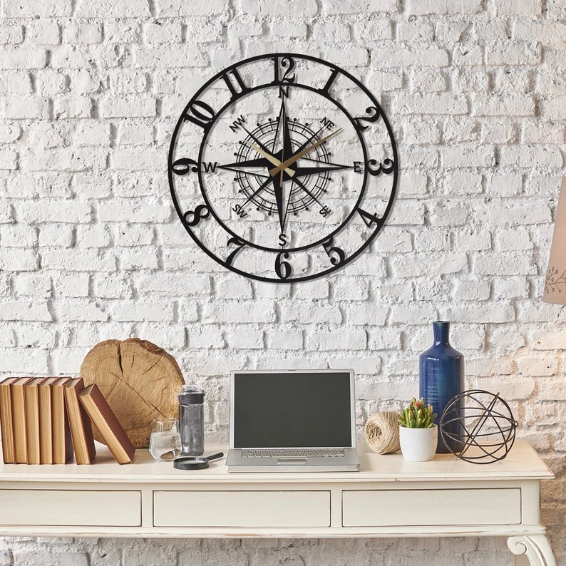 Wall Clock for Interior Decoration| Tree of Life Clock |Compass Large Clock|Deer Metal Wall Clock