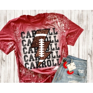 Custom Football Shirt, Leopard Print Game Day T-shirt, Football Mom Shirt