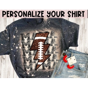 Custom Football Shirt, Leopard Print Game Day T-shirt, Football Mom Shirt