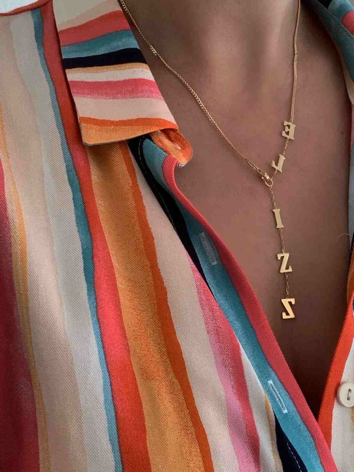 ❤️Buy 2 FREE SHIPPING❤️Lariat Y Shaped Necklace in Gold| Letter Name Necklace|