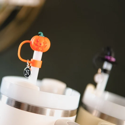 💖Buy 2 Free Shipping💖Personalized Halloween Straw Topper, Halloween Straw Cover, Pumpkin Straw, Witches Hat Straw Topper, Ghost Straw Topper