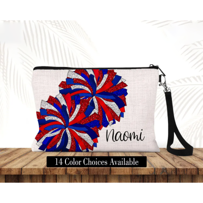📢50% OFF❗❗Personalized Cheerleading Cosmetic Bags - Custom Cosmetic Travel Bags, Cheerleading Gifts, Gifts for Cheerleaders and Coaches