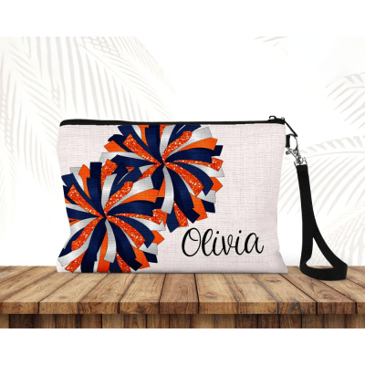 📢50% OFF❗❗Personalized Cheerleading Cosmetic Bags - Custom Cosmetic Travel Bags, Cheerleading Gifts, Gifts for Cheerleaders and Coaches