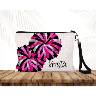📢50% OFF❗❗Personalized Cheerleading Cosmetic Bags - Custom Cosmetic Travel Bags, Cheerleading Gifts, Gifts for Cheerleaders and Coaches