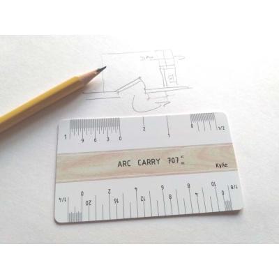 Personalized 3" Architect Scale, Wallet Size Unique, Valuable Tool, Architecture Ruler