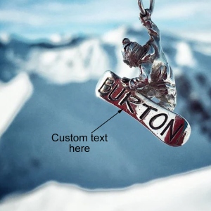 Personalized Snowboarder Brass Pendant, Gift For Teen, Winter Sports Gift, Extreme Sports Pendant, Custom Snowboard, Sports Jewelry