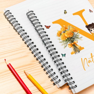 A5 notebook with name