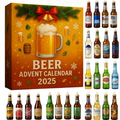 Beer Advent Calendar 2025, 24 Unique Miniature Beers Collection, Handcrafted Keepsake, Christmas Gift for Family/Friends