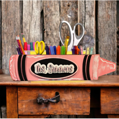 Personalized Teacher Appreciation Gift, Pencil Holder Desk Organizer
